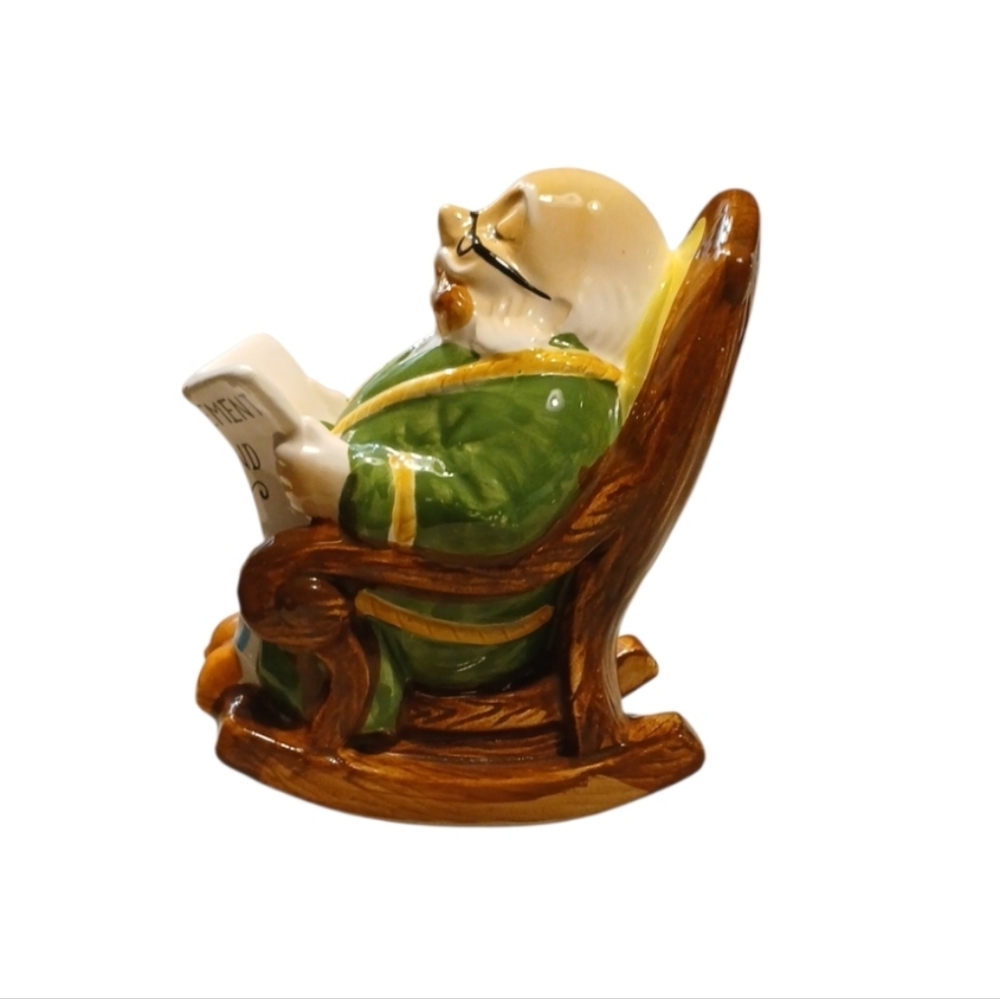 "Retirement Fund" Grandpa In His Rocking Chair Bank - Picture 6 of 9